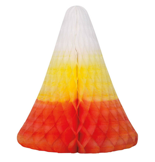 Candy Corn Honeycomb Centerpiece Halloween 11.5 inch