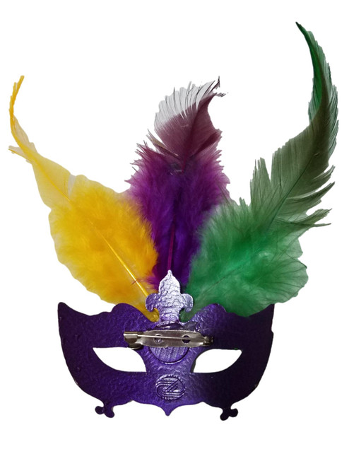 Pin Mardi Gras Feather Mask Purple Green Yellow Party Favor Pin Mardi Gras Feather Mask Purple Green Yellow Party Favor