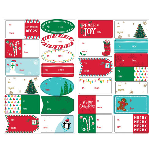 Christmas Gift Adhesive Labels 150 Ct Value Pack Red Green Blue Christmas Gift Adhesive Labels 150 Ct Value Pack Red Green Blue