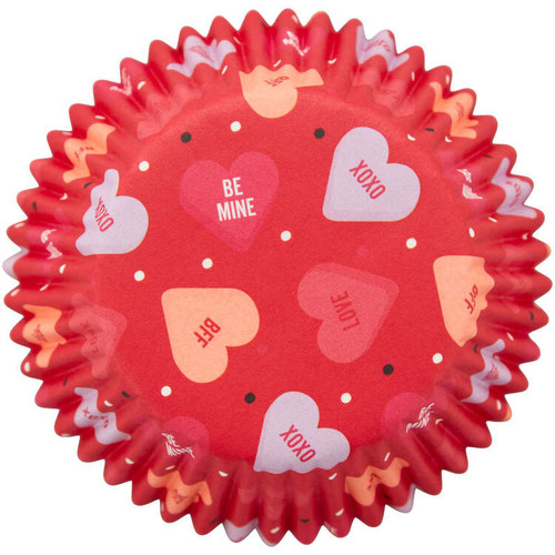 Conversation Hearts Valentine's 75 Ct Baking Cups Cupcake Liners Wilton Conversation Hearts Valentine's 75 Ct Baking Cups Cupcake Liners Wilton