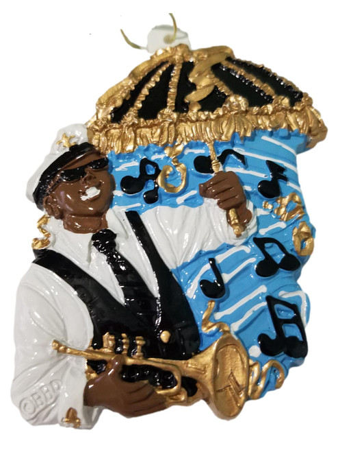 2nd line Jazz Man Band New Orleans Music Mardi Gras Bead  2nd line Jazz Man Band New Orleans Music Mardi Gras Bead