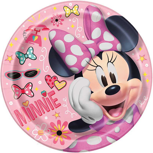 Iconic Minnie Mouse 8 Ct 9" Dinner Lunch Paper Plates
