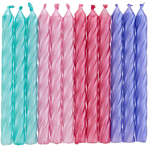 Metallic Unicorn Colors Spiral 12 Ct Birthday Candles Green Pink Fushia Purple Metallic Unicorn Colors Spiral 12 Ct Birthday Candles Green Pink Fushia Purple