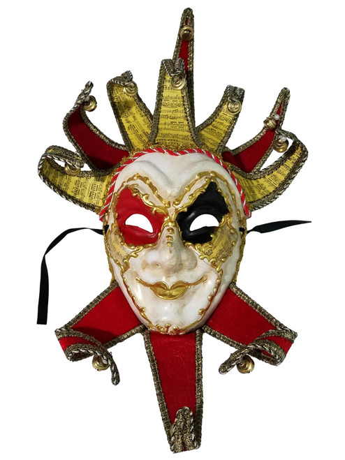 Jester Red Music Decorate Wear Mardi Gras Masquerade Mask Wall Hanging Jester Red Music Decorate Wear Mardi Gras Masquerade Mask Wall Hanging