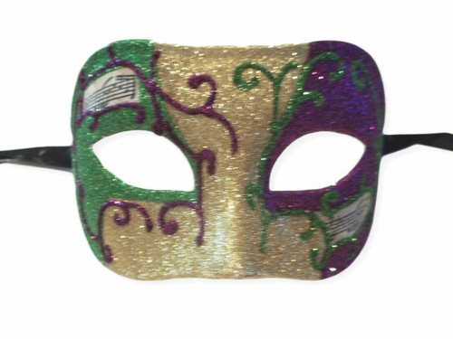 Purple Green Gold Glitter Mardi Gras Masquerade Mask Purple Green Gold Glitter Mardi Gras Masquerade Mask