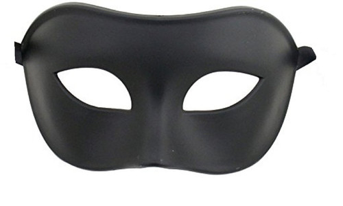 Black Venetian Men's Masquerade Mardi Gras Mask