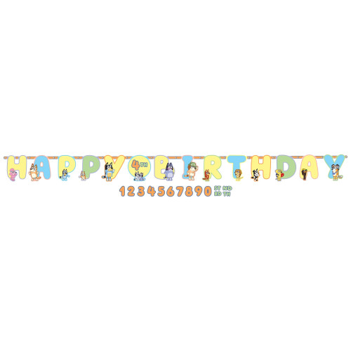 Bluey Happy Birthday Jumbo Letter Add an Age Banner Bluey Happy Birthday Jumbo Letter Add an Age Banner
