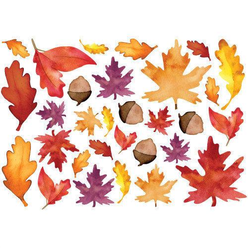 Fresh Autumn Leaves 30 Pc Autumn Mega Value Pack Cutout Leaf Assortment