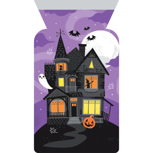 Haunted House Trick or Treat 12 ct Cello Zipper Bags Halloween