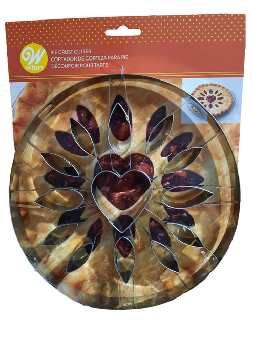 Wilton Autumn Fall Heart Pie Cutter Metal Silver