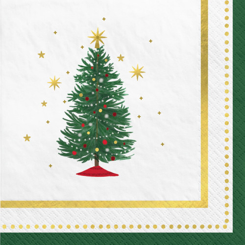 Joyful Tree 16 Ct Beverage Napkins Christmas Joyful Tree 16 Ct Beverage Napkins Christmas