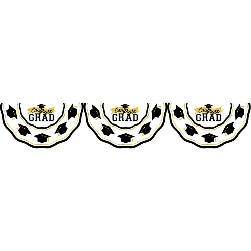 Achievement is Key Graduation Black Silver Gold Bunting 11 Ft Plastic Achievement is Key Graduation Black Silver Gold Bunting 11 Ft Plastic