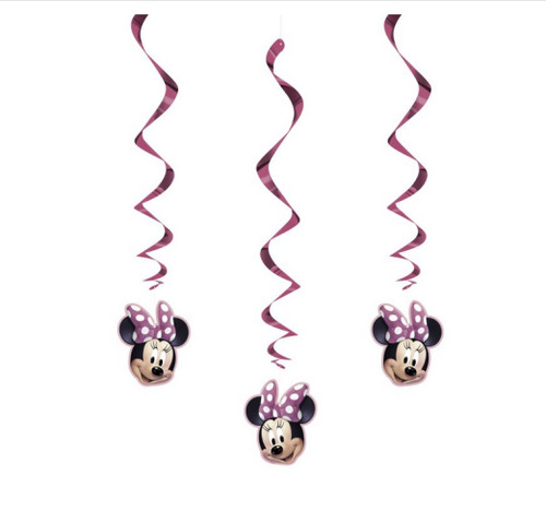 Iconic Minnie Mouse 3 Ct Hanging Swirls 26" Decorations