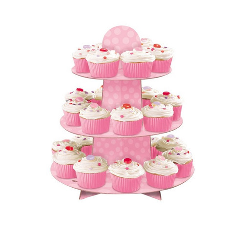 Baby Shower Pink Cupcake Treat Stand 24 Cupcake Holder Party Centerpiece