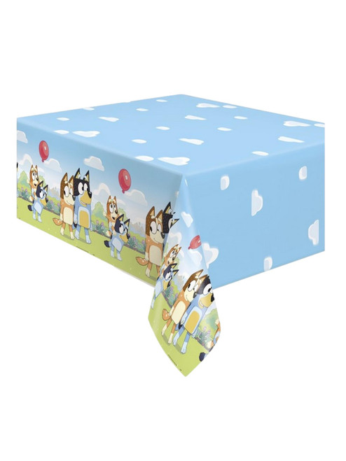 Bluey Rectangular Plastic Tablecover 54 x 84 Dog Puppy Blue Bluey Rectangular Plastic Tablecover 54 x 84 Dog Puppy Blue