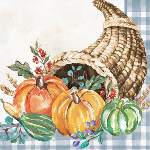Decadent Cornucopia 16 Ct Paper Lunch Napkins Thanksgiving Decadent Cornucopia 16 Ct Paper Lunch Napkins Thanksgiving