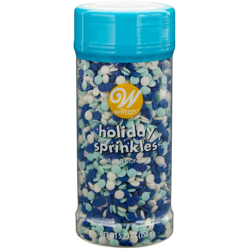 Winter Confetti Sprinkles Mix Decorations 4.6 oz Tall Wilton Christmas