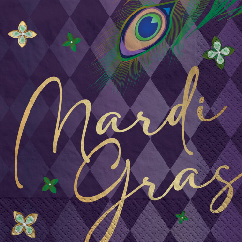 Mardi Gras Masquerade 16 Ct Luncheon Napkins, Paper Mardi Gras Masquerade 16 Ct Luncheon Napkins, Paper