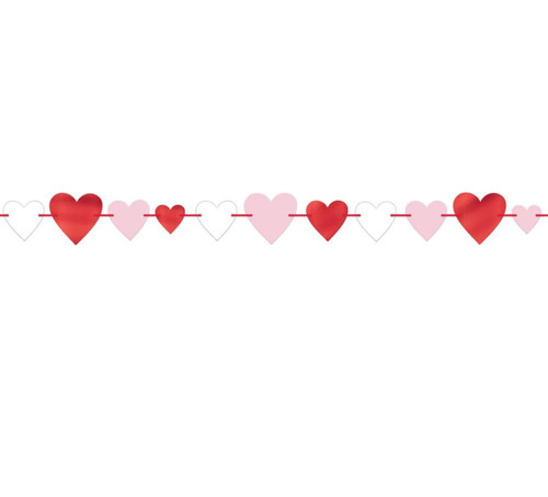 Valentines Day Heart Garland Red Pink Hearts 12 Ft Valentines Day Heart Garland Red Pink Hearts 12 Ft