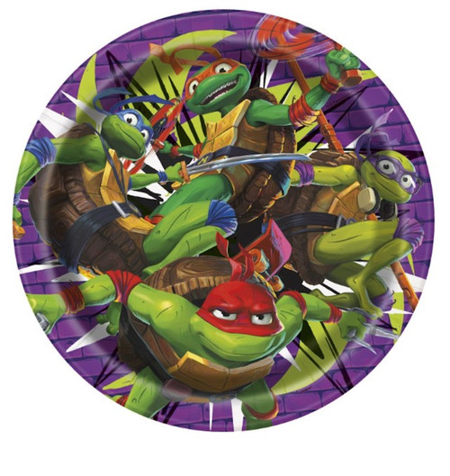 TMNT Lunch Dinner Plates 9" 8 Ct Teenage Mutant Ninja Turtles TMNT Lunch Dinner Plates 9" 8 Ct Teenage Mutant Ninja Turtles
