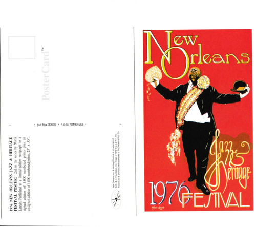 1976 New Orleans Jazz Festival Poster Post Card