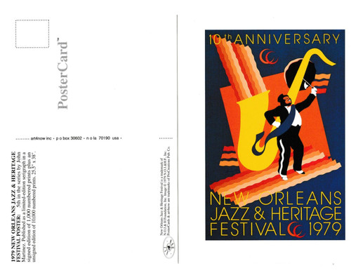 1979 New Orleans Jazz Festival Poster Post Card