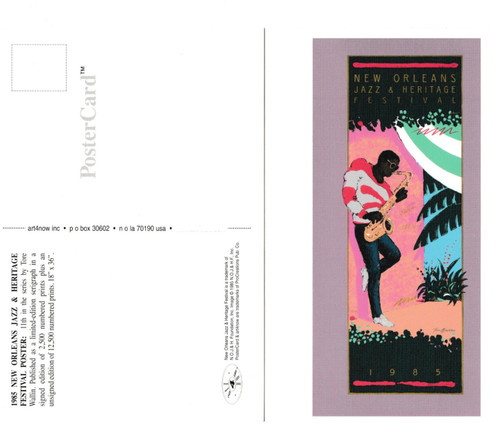 1985 New Orleans Jazz Festival Poster Post Card 1985 New Orleans Jazz Festival Poster Post Card