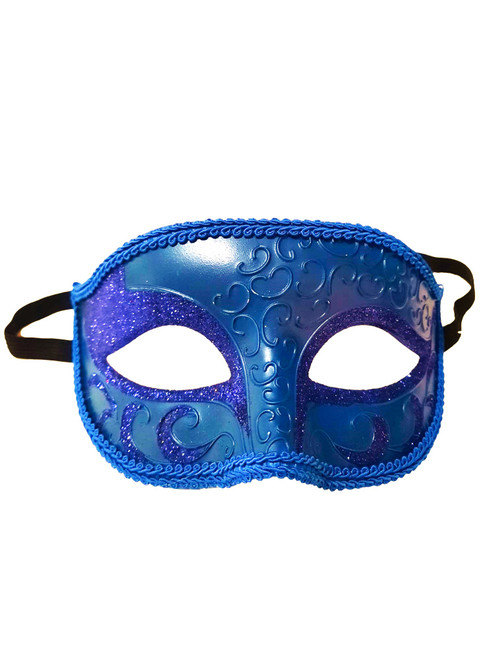 Dark Blue Venetian Men Mask Elastic Strap Masquerade Mardi Gras  Dark Blue Venetian Men Mask Elastic Strap Masquerade Mardi Gras