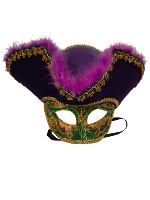 Gold Purple Green Pirate Captain Mask Halloween Mardi Gras Gold Purple Green Pirate Captain Mask Halloween Mardi Gras