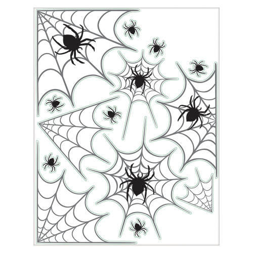 Spiderweb Spiders Halloween Vinyl Window Clings Decorations 14 Pc Spiderweb Spiders Halloween Vinyl Window Clings Decorations 14 Pc