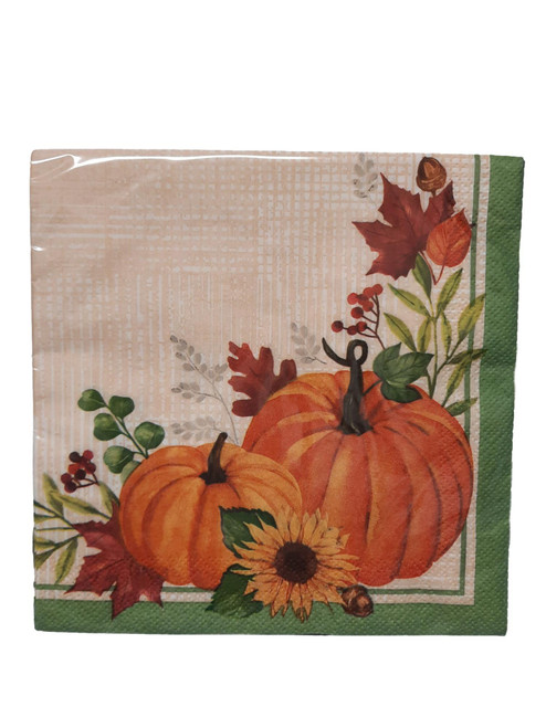 Harvest Wishes Fall Pumpkin Thanksgiving 16 Ct Luncheon Napkins Harvest Wishes Fall Pumpkin Thanksgiving 16 Ct Luncheon Napkins