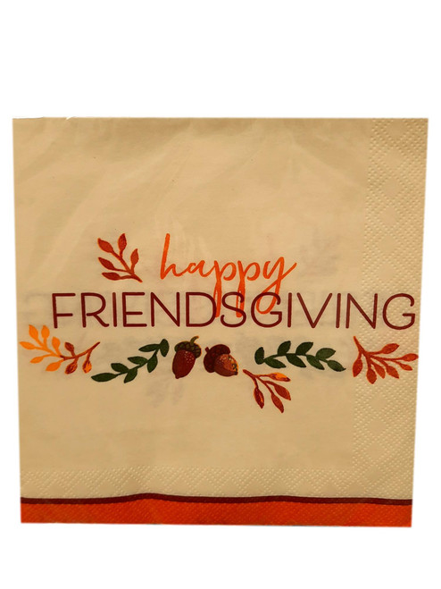 "Happy Friendsgiving" Fall Festivities 16 Ct Luncheon Napkins Thanksgiving