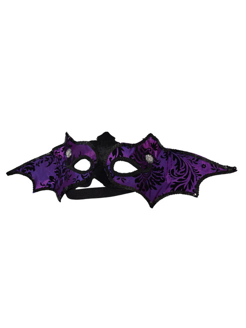 Purple Black Bat Large Halloween Dress Up Mask  Purple Black Bat Large Halloween Dress Up Mask