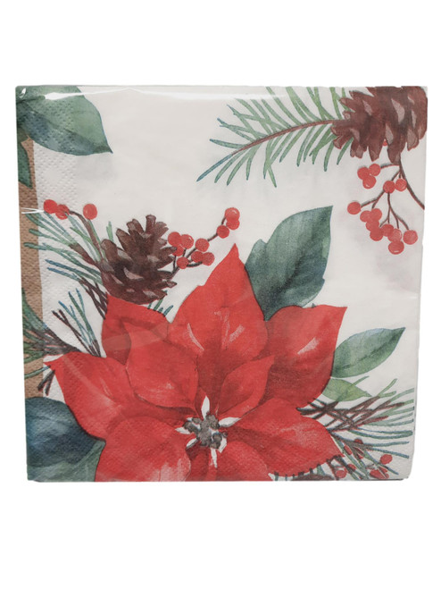 Poinsettia Perfection Paper Luncheon Napkins 16 Ct Poinsettia Perfection Paper Luncheon Napkins 16 Ct