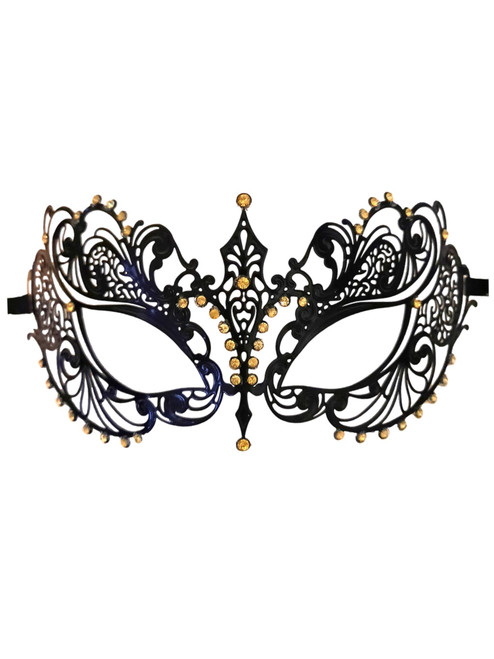 Black Topez Crystal Beautiful Eyes Laser Cut Venetian Mask Masquerade Metal Filigree Black Topez Crystal Beautiful Eyes Laser Cut Venetian Mask Masquerade Metal Filigree