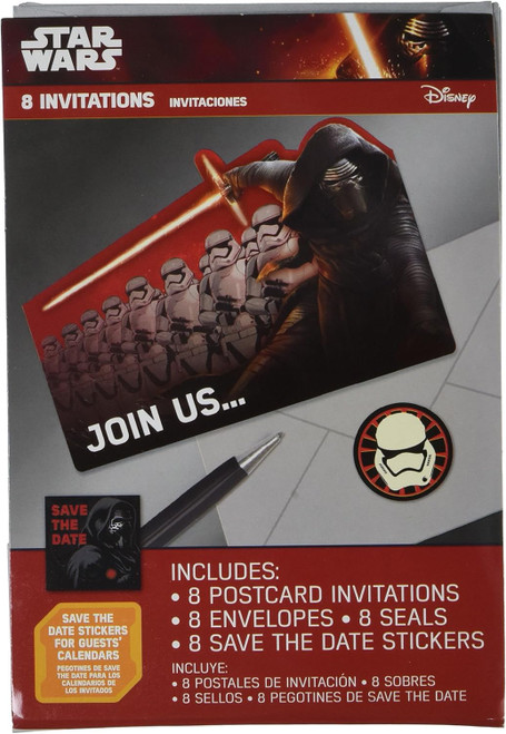 Star Wars "The Force Awakens" VII 8 Ct Invitations Postcards Stickers Star Wars "The Force Awakens" VII 8 Ct Invitations Postcards Stickers