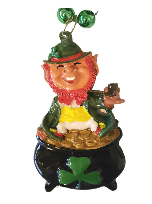 Leprechaun Pot Of Gold St Patrick's Day Mardi Gras Bead Necklace