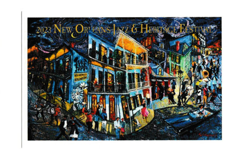 New Orleans Jazz Fest Poster Post Card 2023 James Michalopoulos