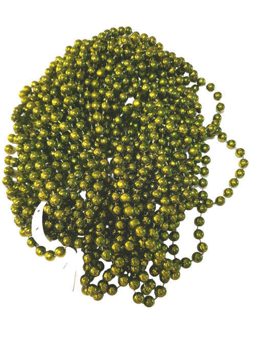 12 Mardi Gras Beads Olive Green Necklaces Party Favors 12 Mardi Gras Beads Olive Green Necklaces Party Favors