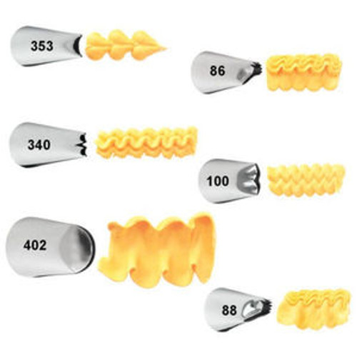 Wilton Ruffle Decorating Tips Tip New Assorted Sizes Cake Icing