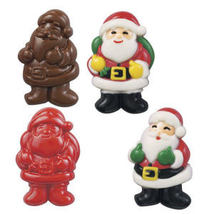 Wilton Candy Mold Santa Christmas Holiday 2 designs 4 cavities