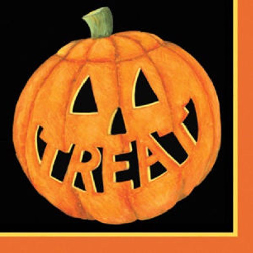 Halloween Pumpkin Smiles Paper Dessert Beverage Napkins 18 ct Party