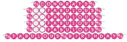 Fabulous Pink Cocktail Drink Birthday Party Personalized Ribbon Banner