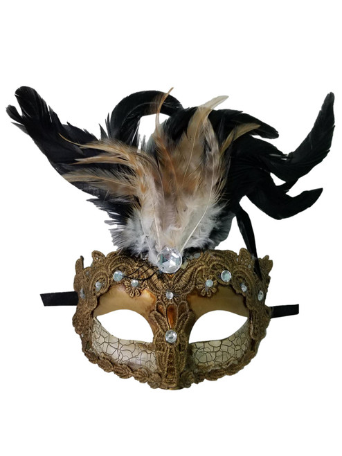 Venetian Mask Macrame Lace Masquerade Crystals Copper Venetian Mask Macrame Lace Masquerade Crystals Copper