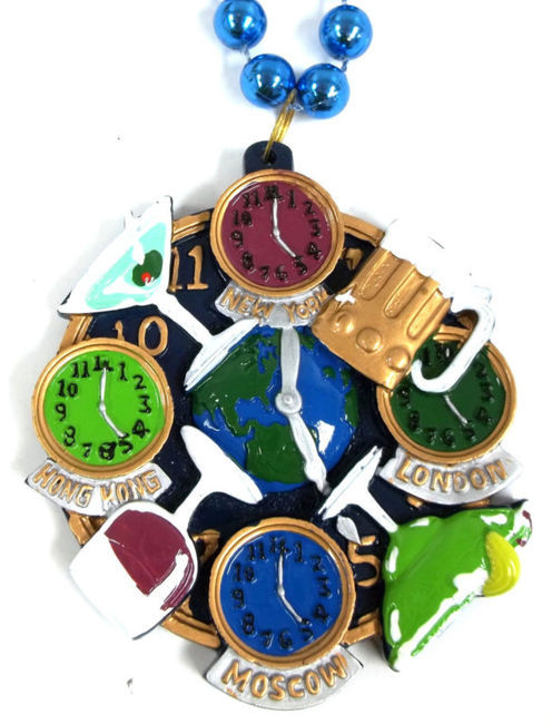 Drinks Around The World Moscow London Beer Wine Mardi Gras Necklace Beads Bead