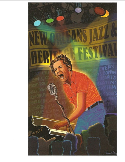 2007 Jerry Lee Lewis New Orleans Jazz Festival Poster Post Card Postcard