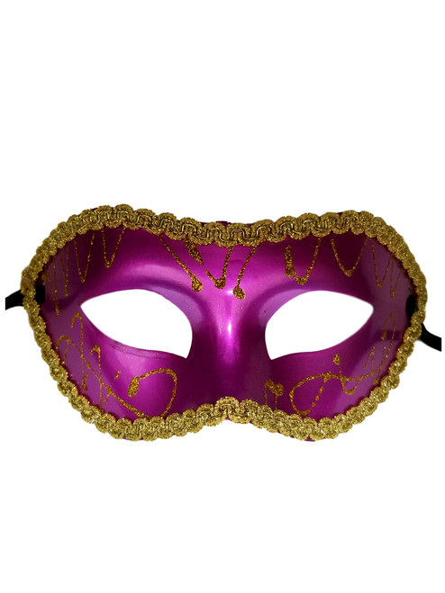 Purple Gold Mardi Gras Masquerade Party Value Carnival Mask