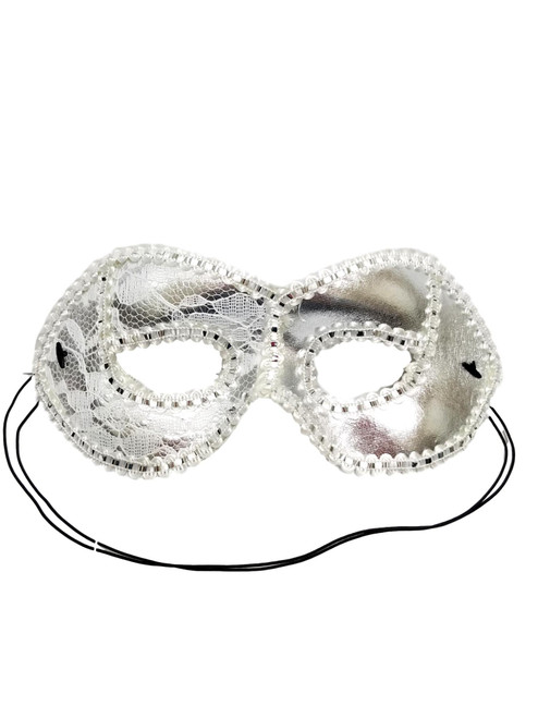 Silver White Lace Cat Eye Mask Masquerade Party Mardi Gras Halloween Silver White Lace Cat Eye Mask Masquerade Party Mardi Gras Halloween