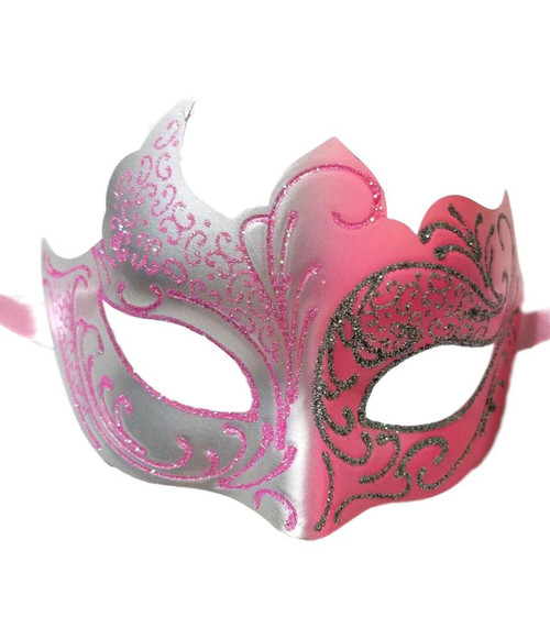 Pink Gray Silver Venetian Mask Masquerade Mardi Gras Pink Gray Silver Venetian Mask Masquerade Mardi Gras