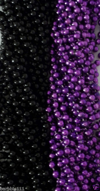 Purple Black Ravens Mardi Gras Beads Football Tailgate Party Lot 24 48 72